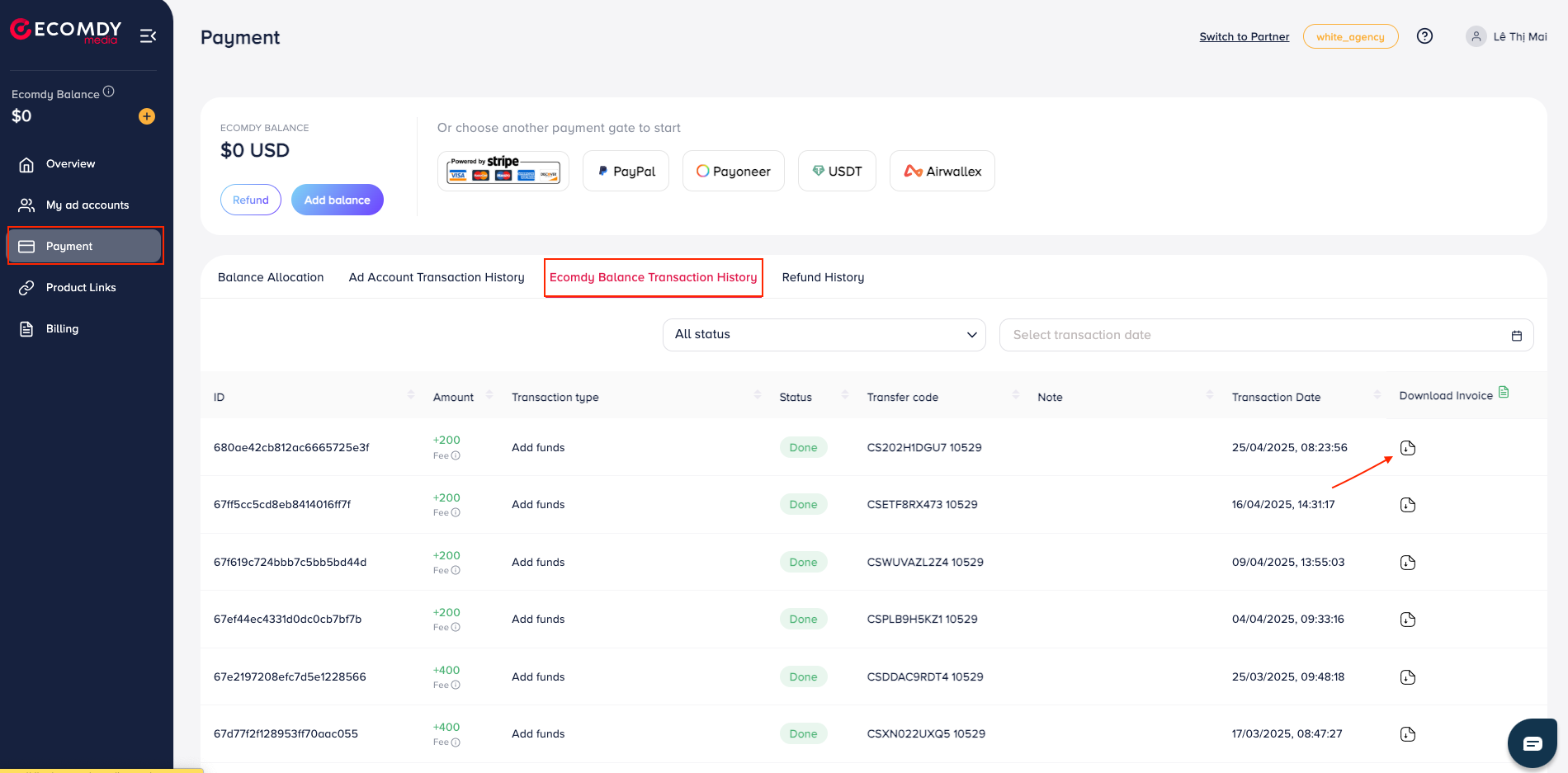 download invoice
